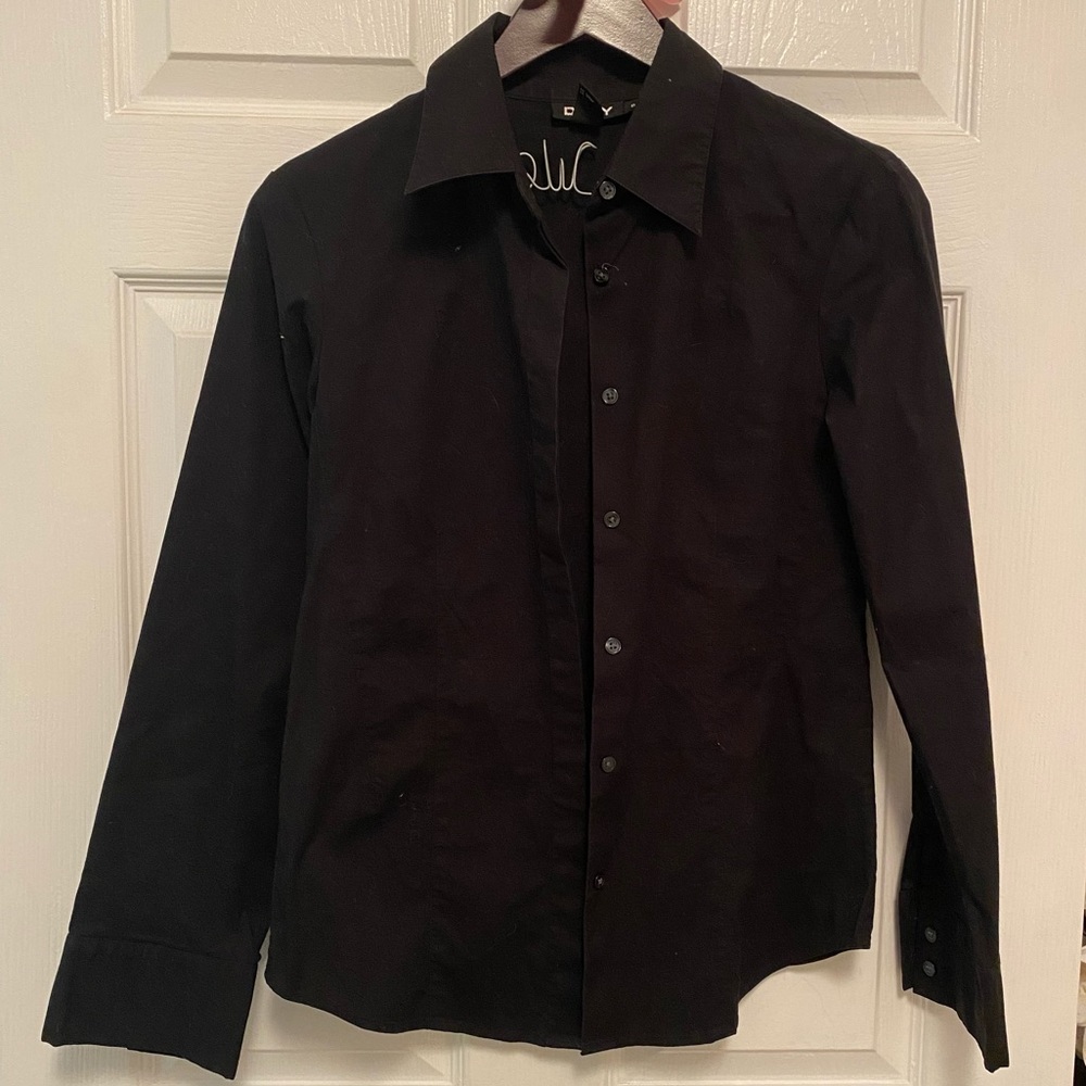 Fitted Black Women’s Long Sleeve Blouse